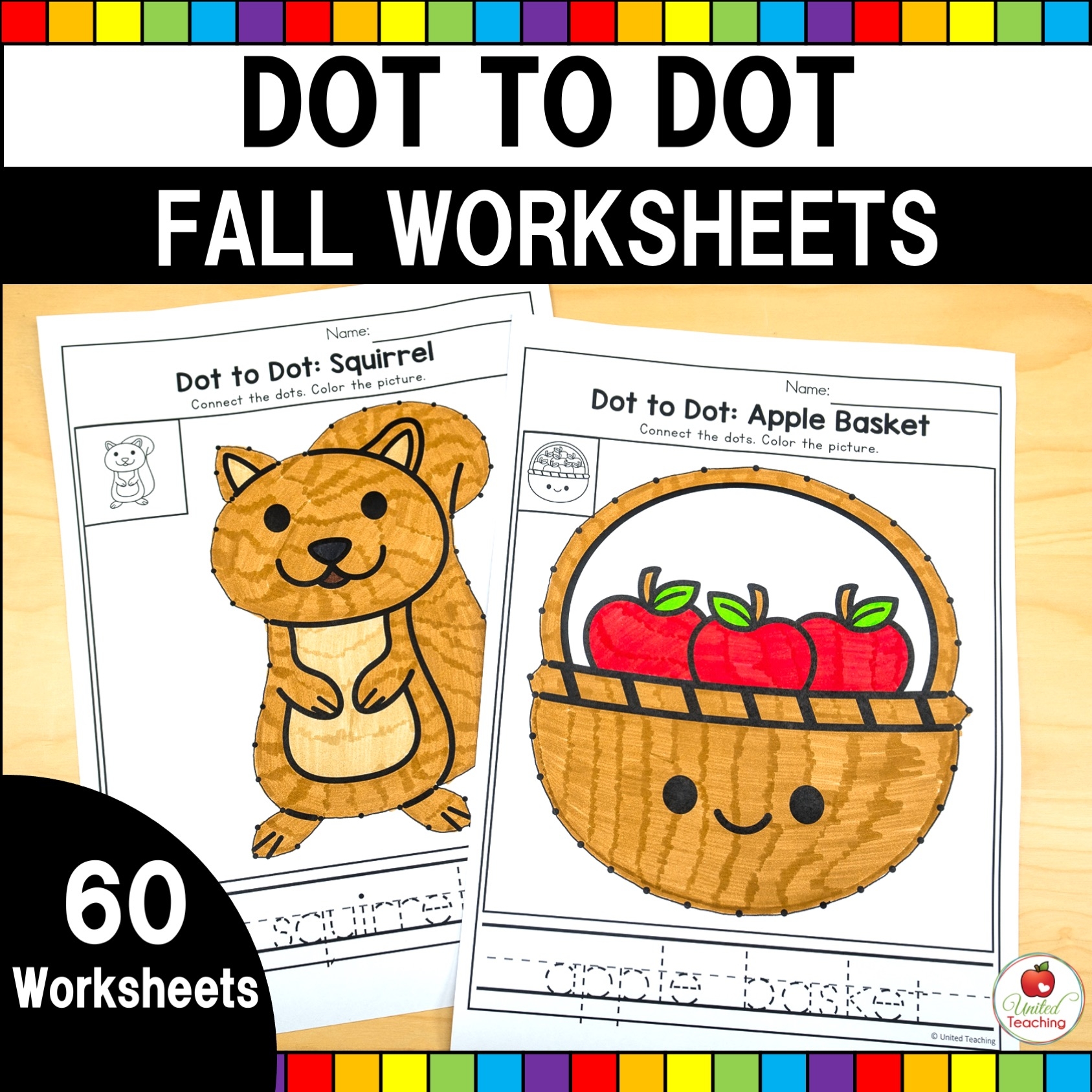 Fall Connect The Dots Worksheets United Teaching
