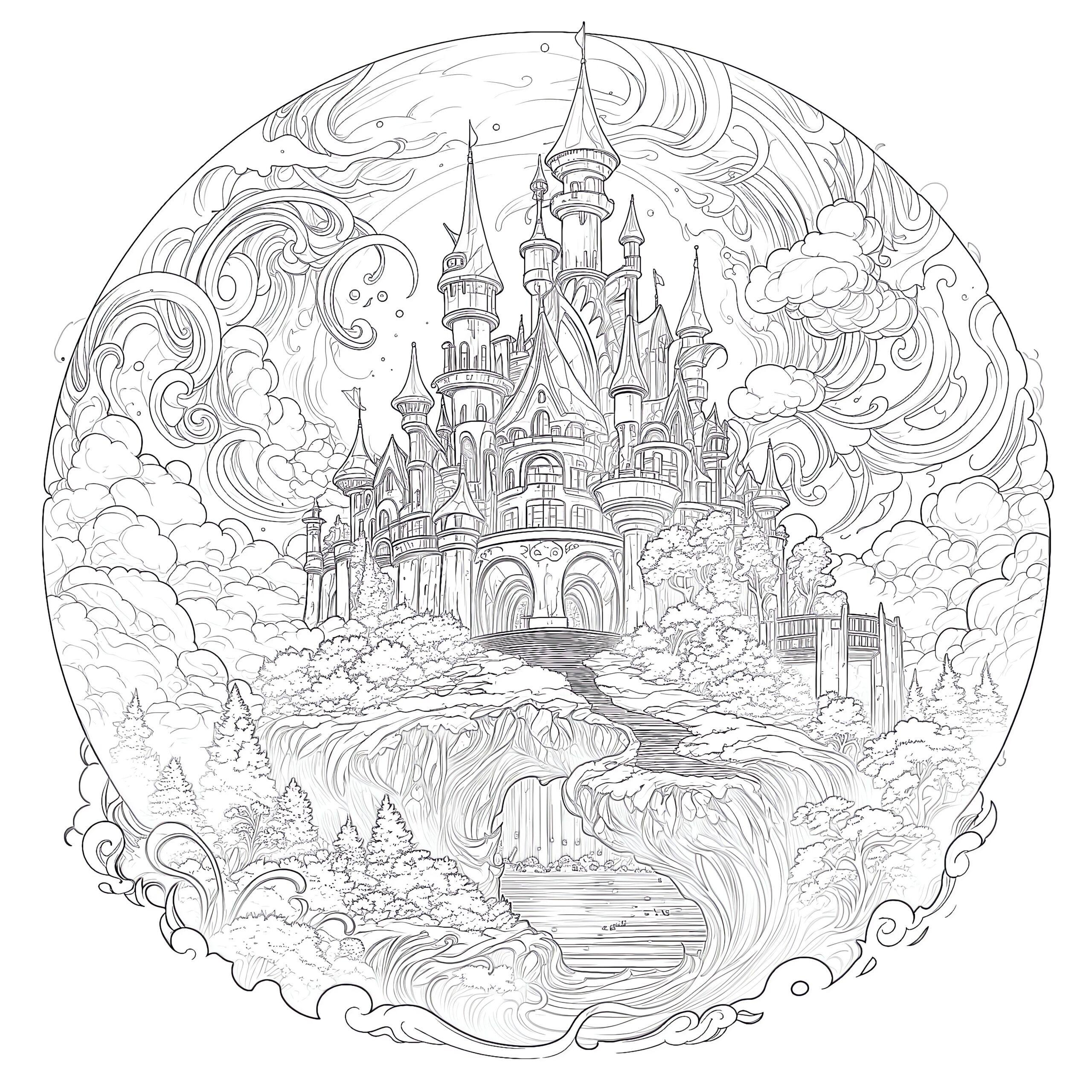 free printable fantasy coloring pages for adults