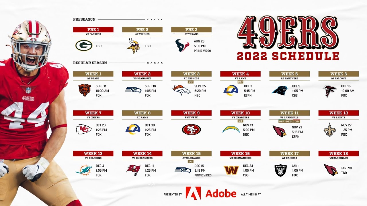 Fight For What s Ours The 49ers 2022 Schedule Is Here YouTube