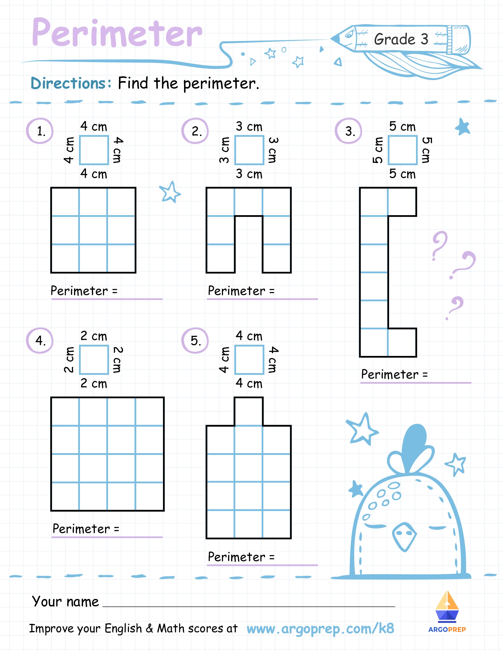 Finding Perimeter Area Worksheets Grade 3 ArgoPrep
