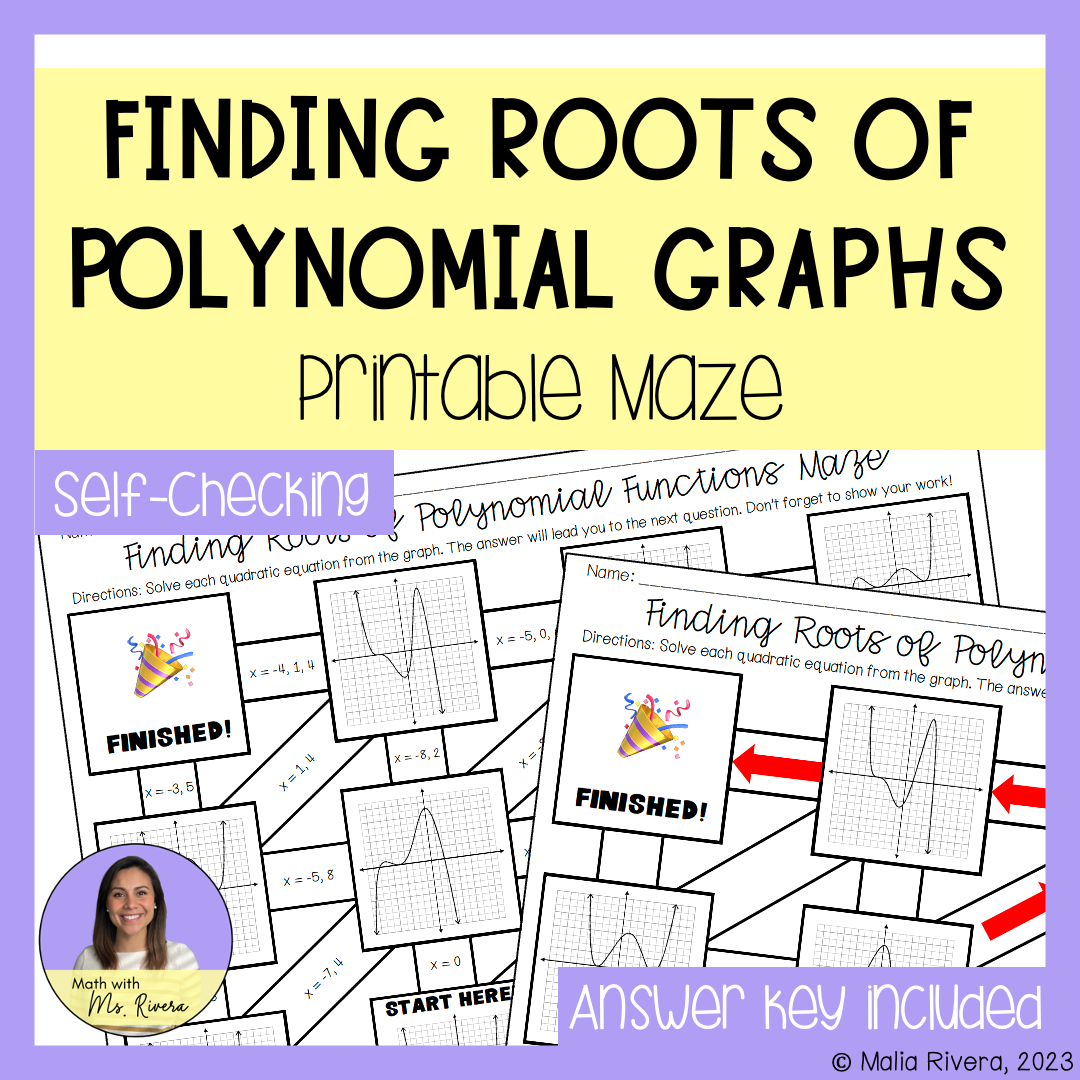 finding polynomial function from a graph worksheet