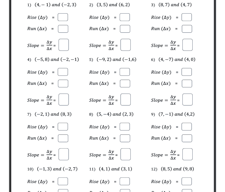 Finding Slope From Two Points Worksheet Pdf Fill Out Sign Online DocHub