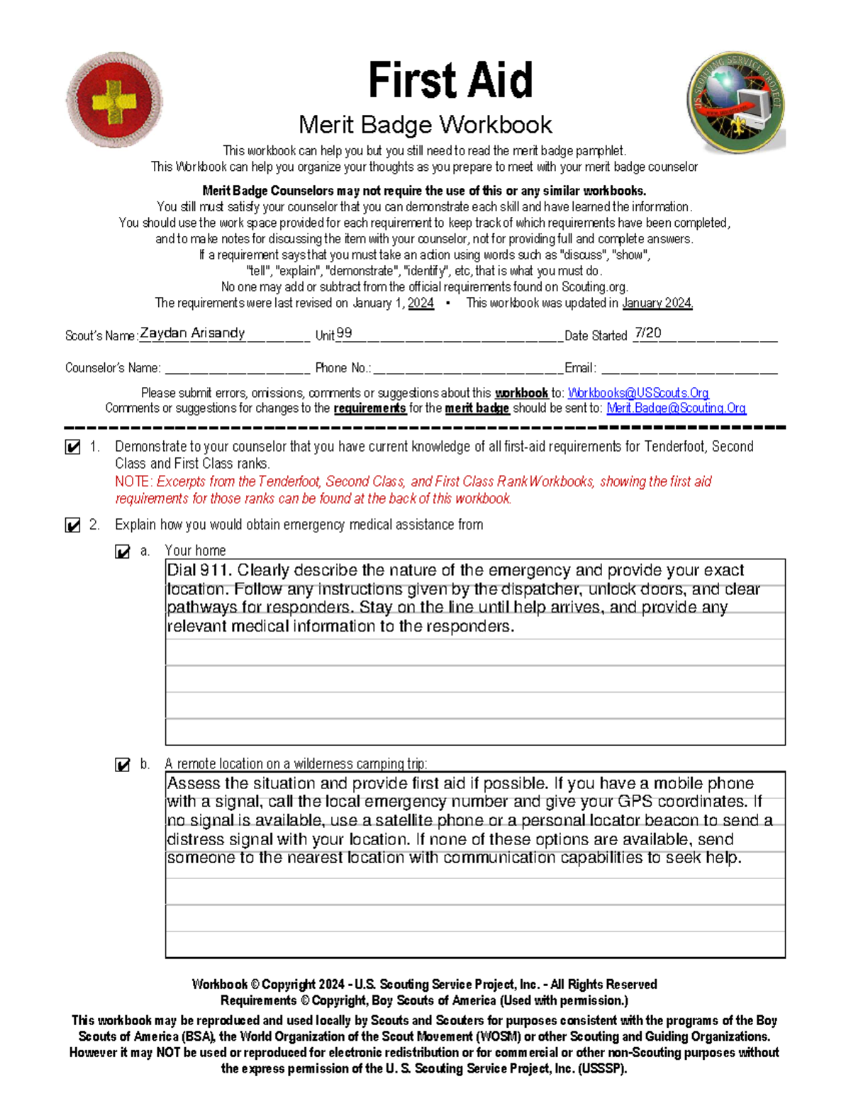 First Aid Summary Assignment First Aid Merit Badge Workbook This Workbook Can Help You But You Studocu