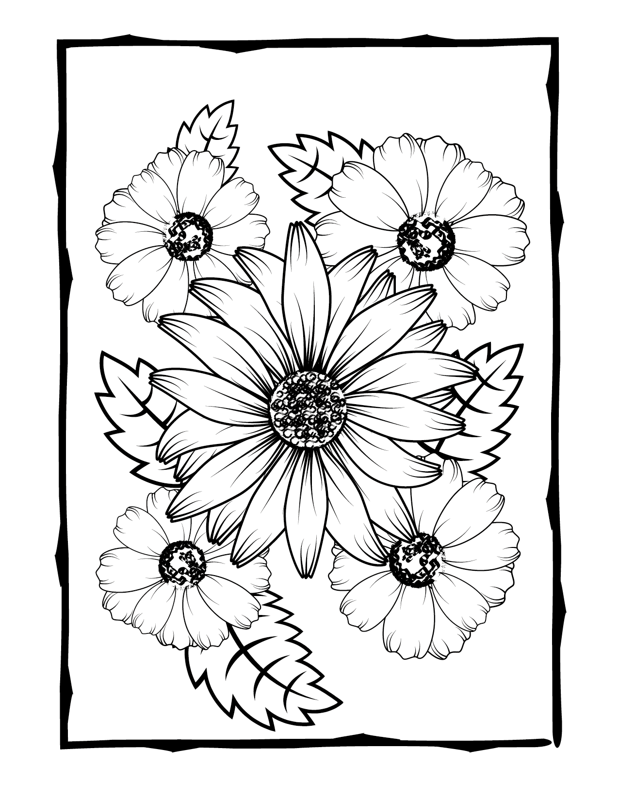 printable coloring flower pages printable coloring flower pages