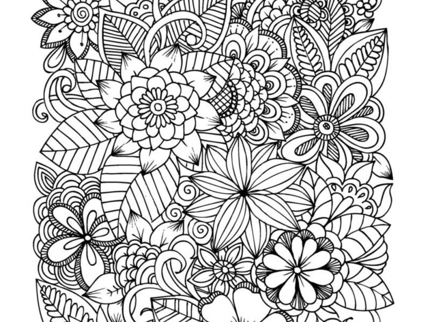 Flower Coloring Pages 30 Flowers Adult Coloring Pages 30 Digital Coloring Pages printable PDF Download Etsy