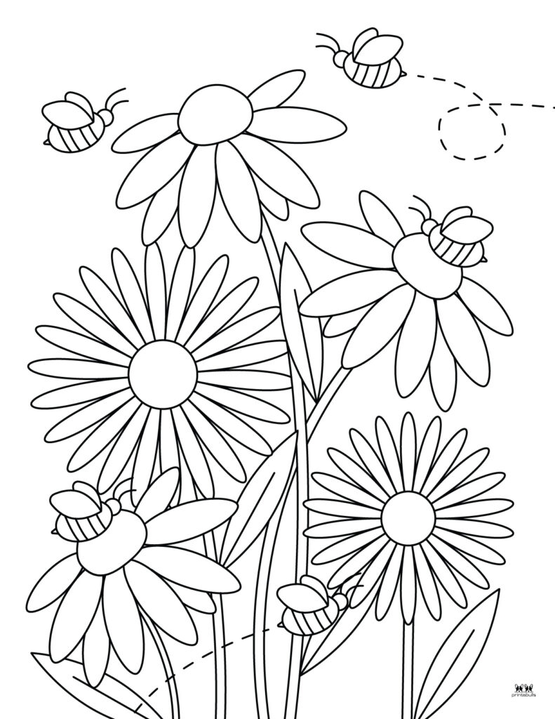 coloring pages flowers free printable