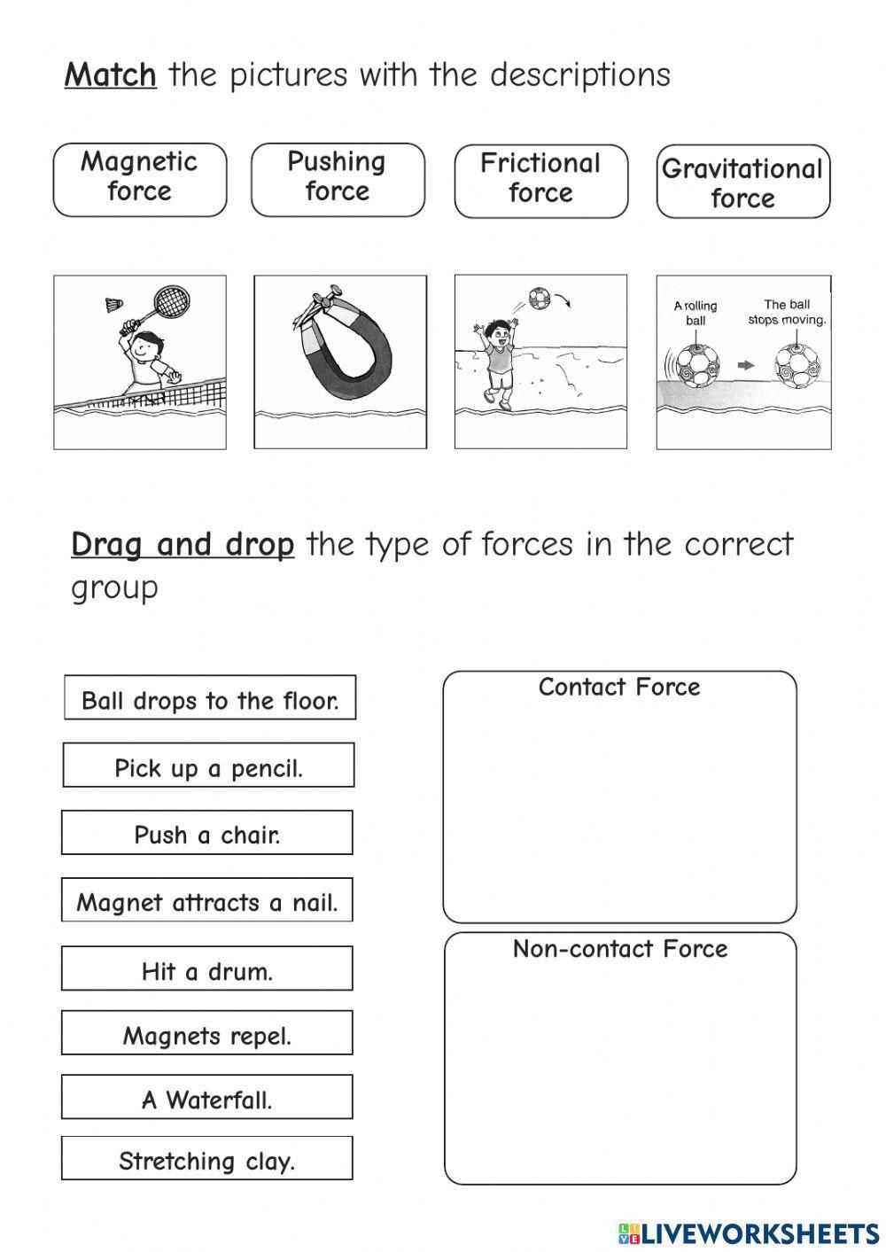 Forces And Motion Live Worksheets Worksheets Library