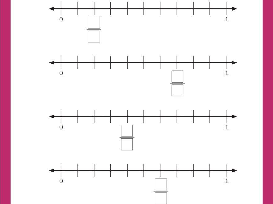 Fractions On A Number Line Worksheet Free PDF