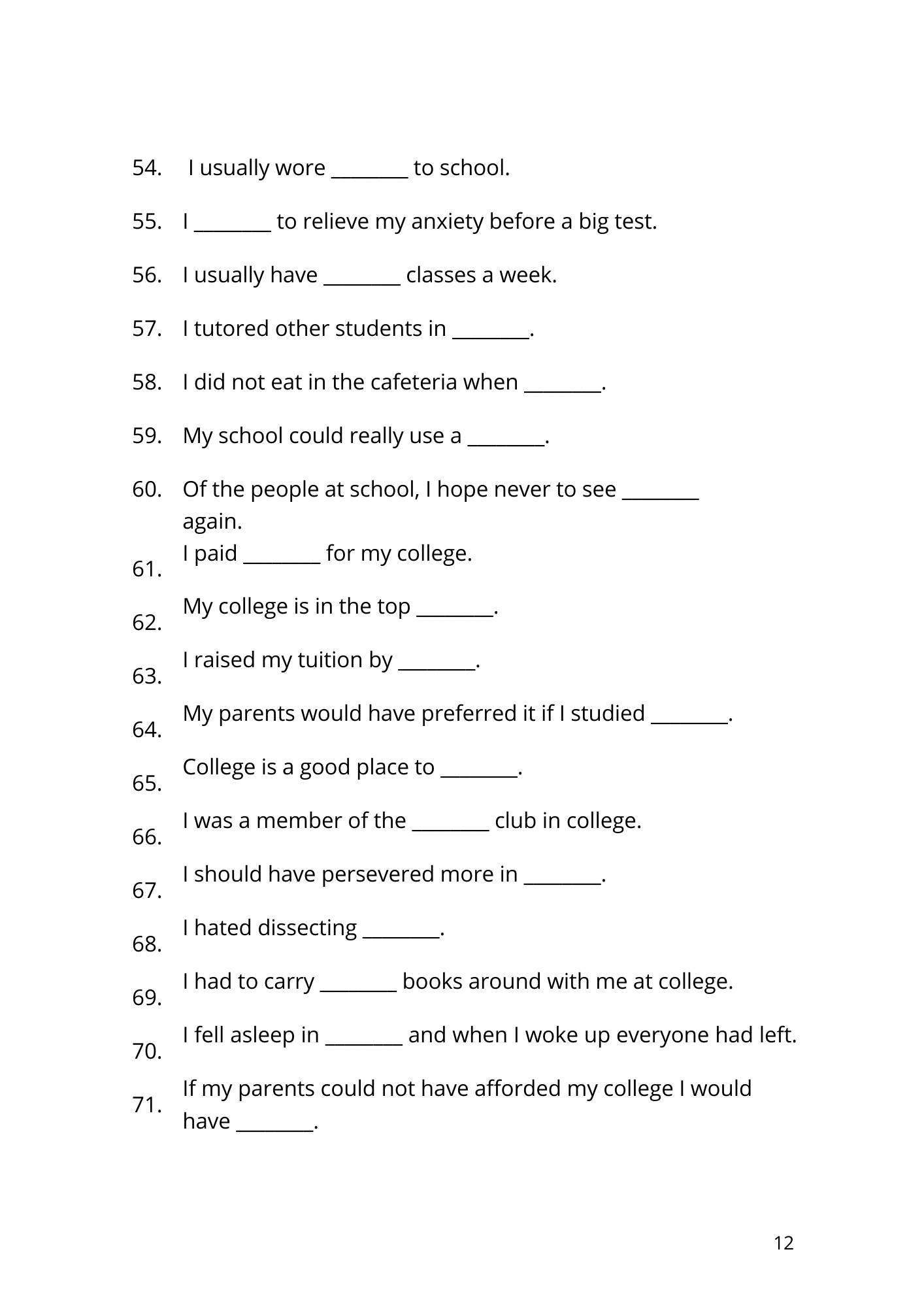 FREE A2 A3 Beginner s Fill In The Blank Diary ESL Writing Worksheets Ideas Made By Teachers