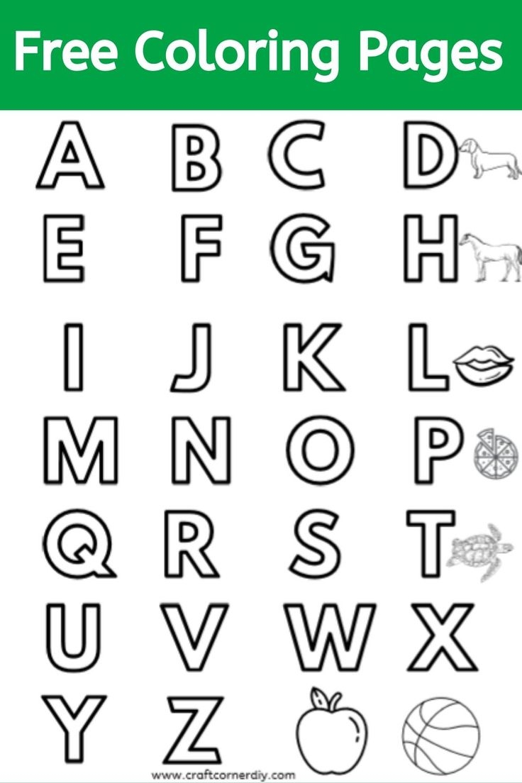 Free Alphabet And Number Coloring Pages