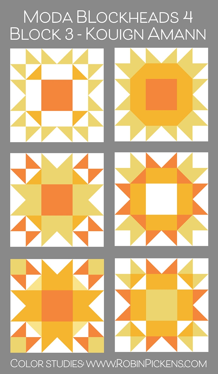 Free Block And Color Study For Quilt Sampler Moda Blockheads Block 3 Robin Pickens