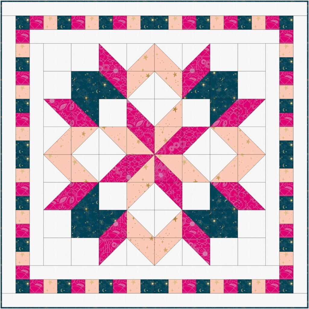 Free Carpenter Star Quilt Pattern With A Darling Border Free Carpenter Star Quilt Pattern With A Darling Border