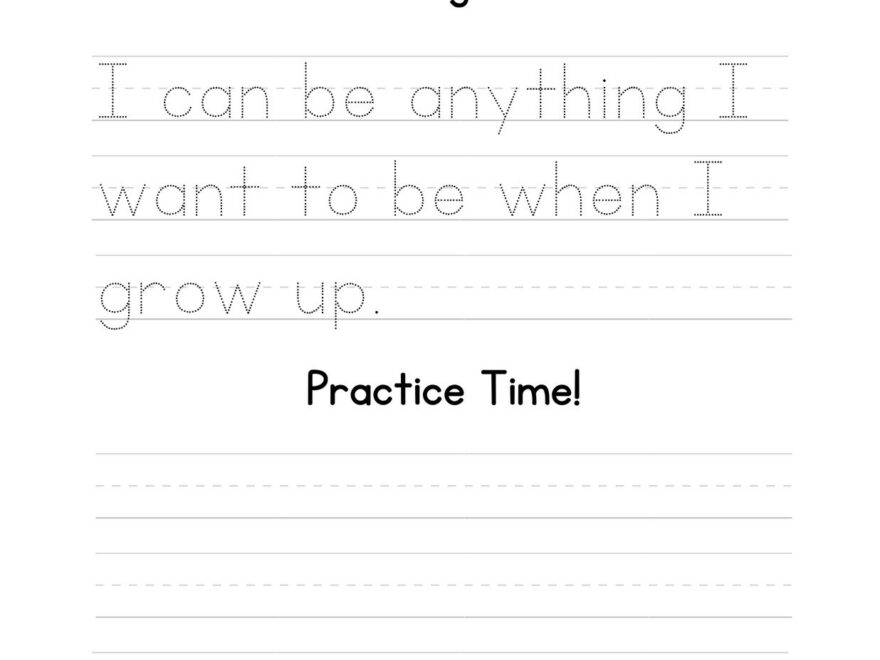 Free Custom Printable Handwriting Worksheet Templates Canva