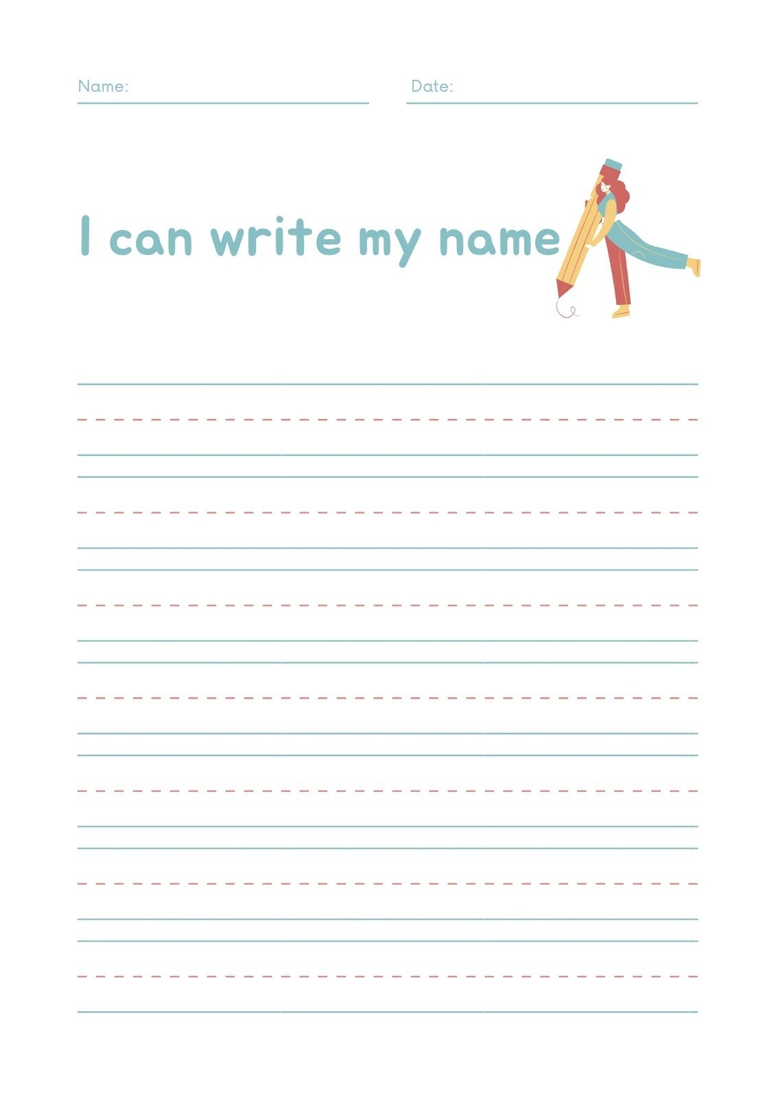 Free Custom Printable Handwriting Worksheet Templates Canva Free Custom Printable Handwriting Worksheet Templates Canva