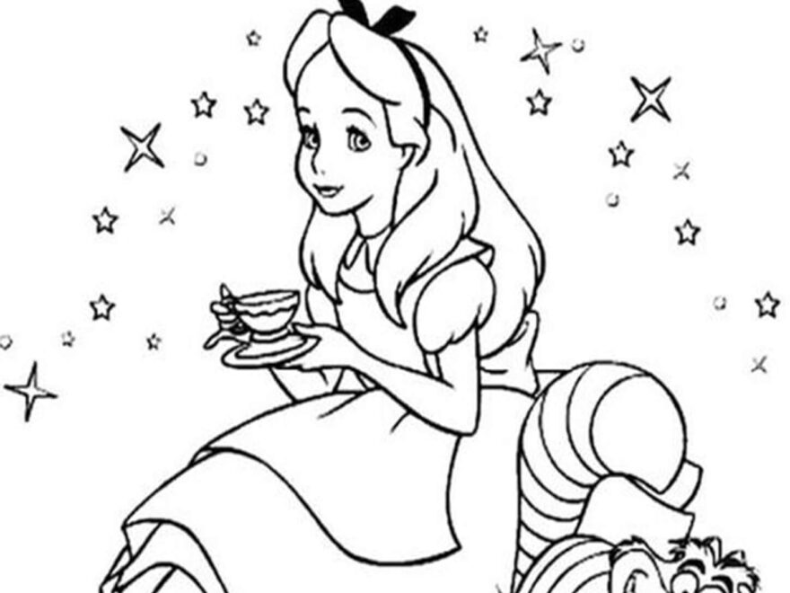 Free Easy To Print Alice In Wonderland Coloring Pages Tulamama