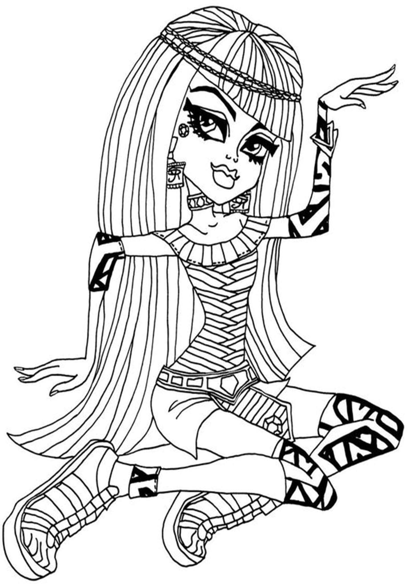 Free Easy To Print Monster High Coloring Pages Tulamama