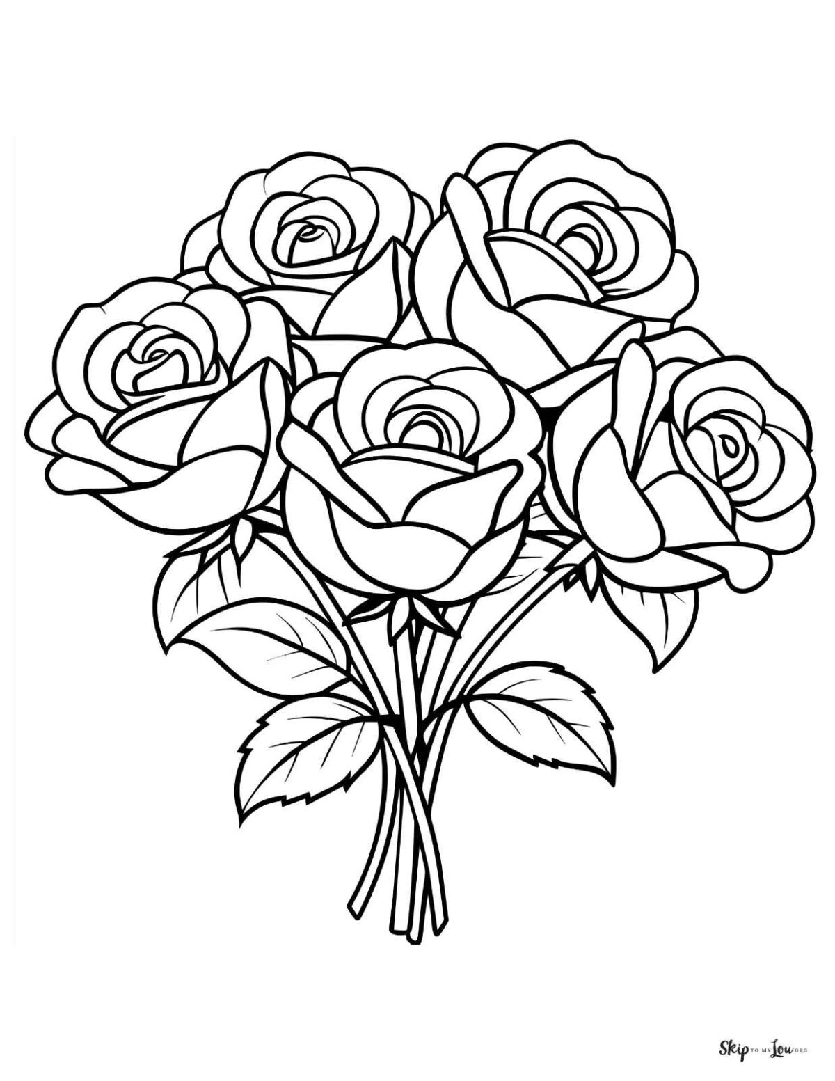 flower coloring pages for adults