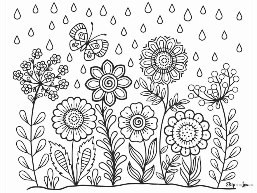 FREE Flower Coloring Pages For Kids And Adults Skip To My Lou
