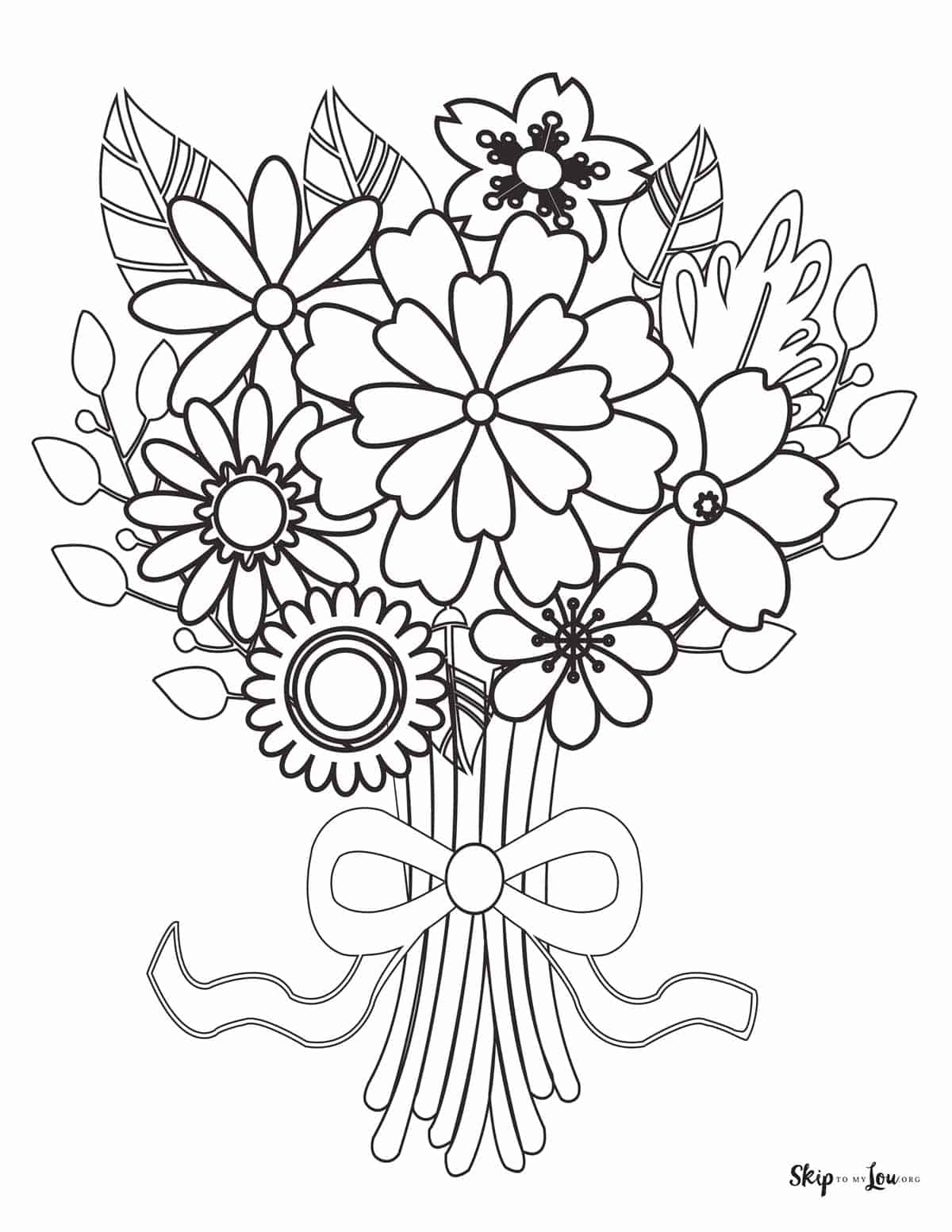 cute flower coloring pages