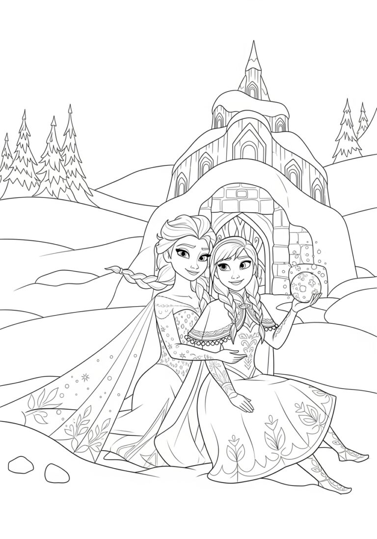 Free Frozen Coloring Pages Printable Fun For Kids