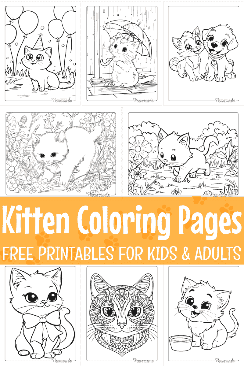kitty printable coloring pages