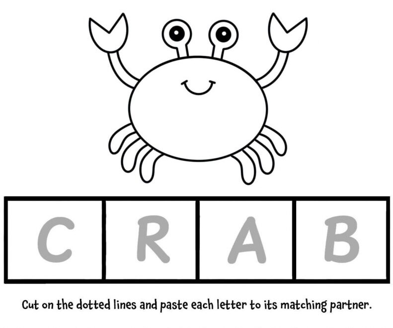 Free Letter Cut Paste Worksheets For Pre K The Hollydog Blog