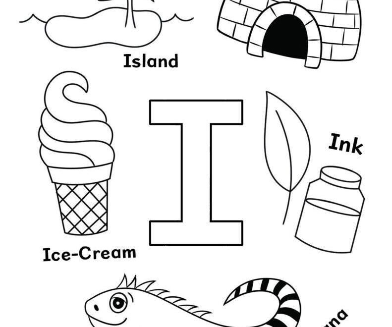 Free Letter I Worksheets For Preschool The Hollydog Blog