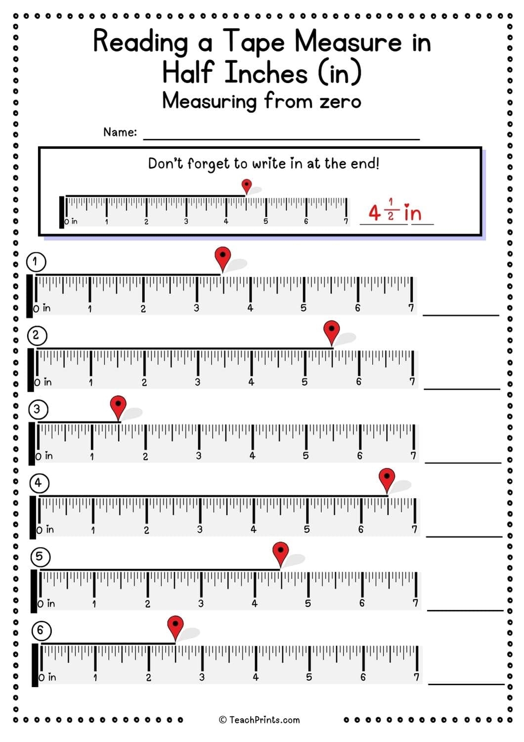 reading a tape measure worksheet reading a tape measure worksheet