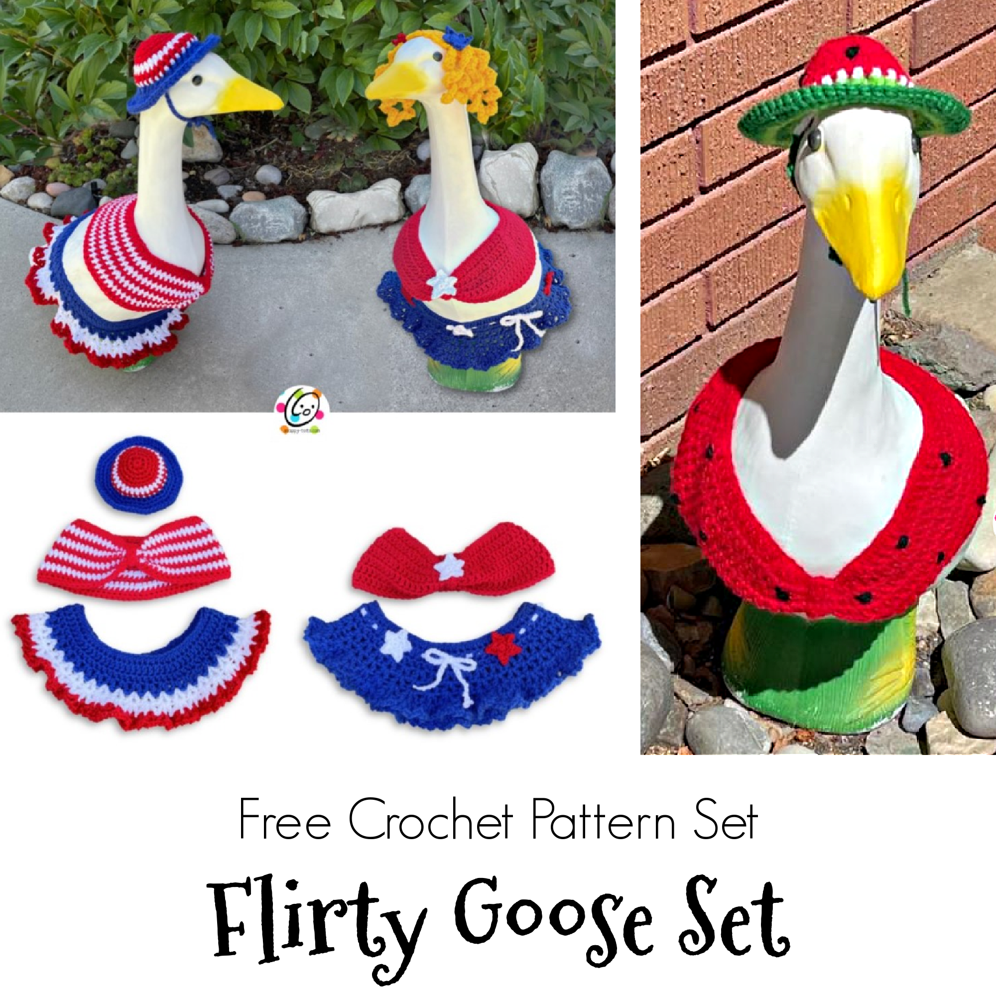 Free Pattern Flirty Goose Set Snappy Tots