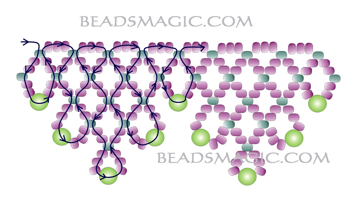 Free Pattern For Beaded Necklace Clark Beads Magic