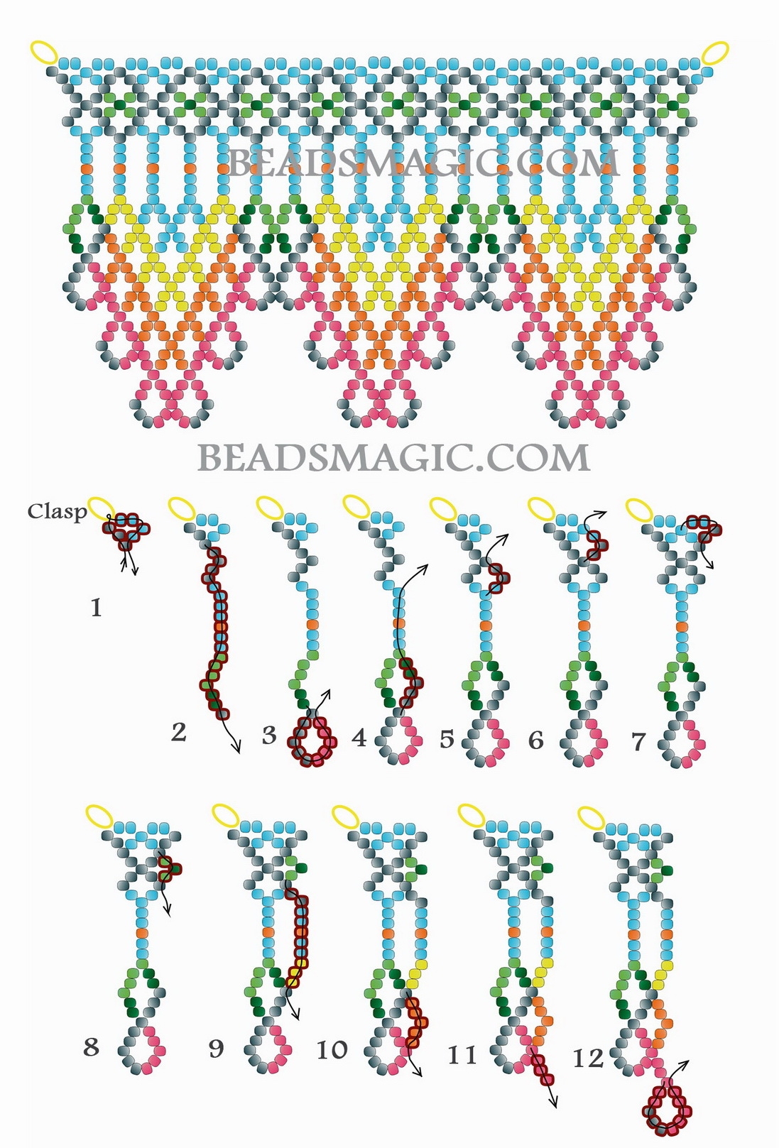 Free Pattern For Native American Necklace Amitola Beads Magic Free Pattern For Native American Necklace Amitola Beads Magic