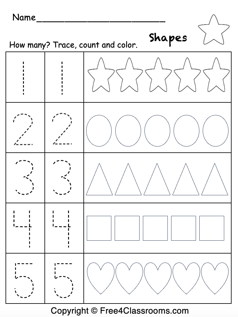 Free Preschool Math Worksheet Free Worksheets Free4Classrooms Free Preschool Math Worksheet Free Worksheets Free4Classrooms