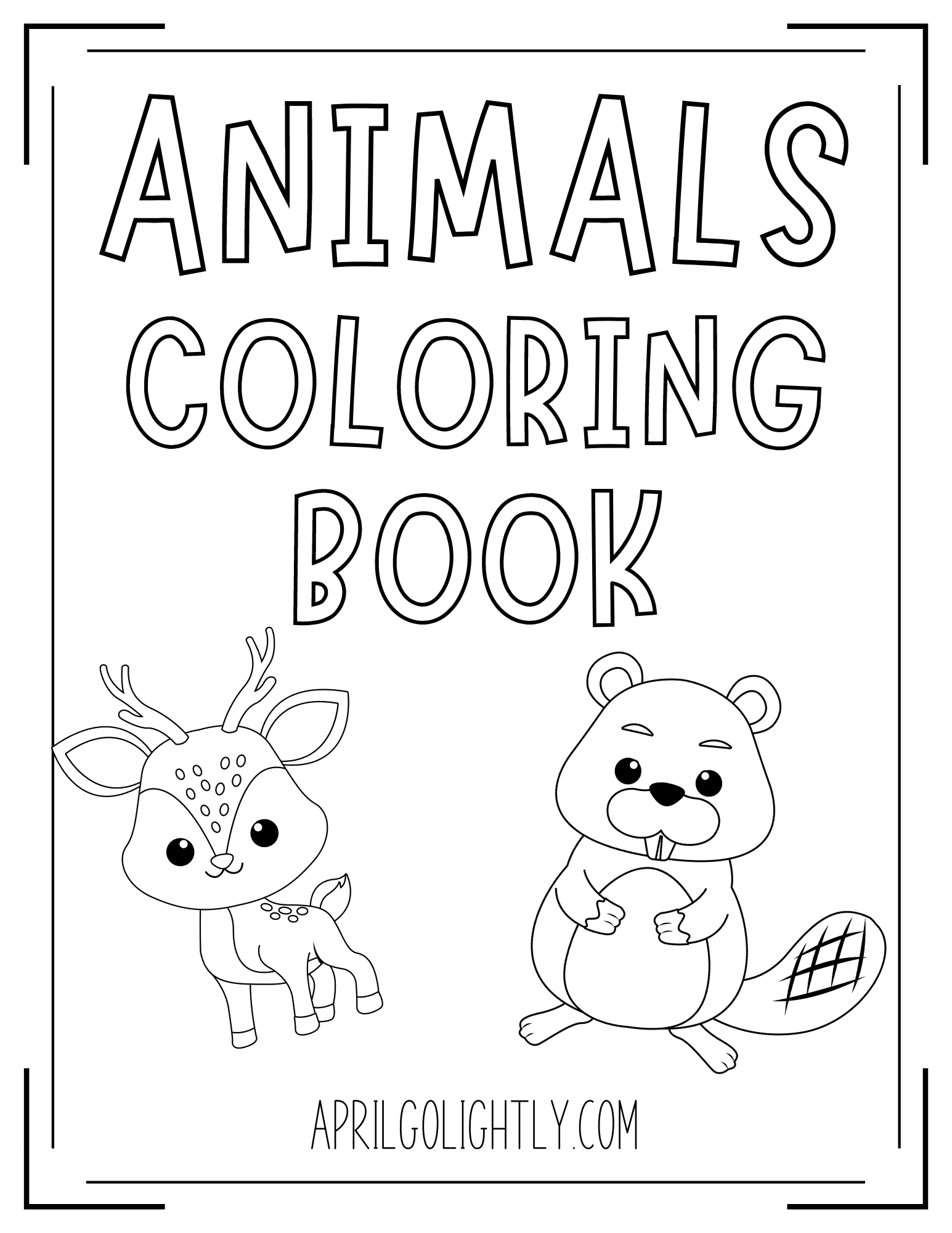 animal printable coloring pages
