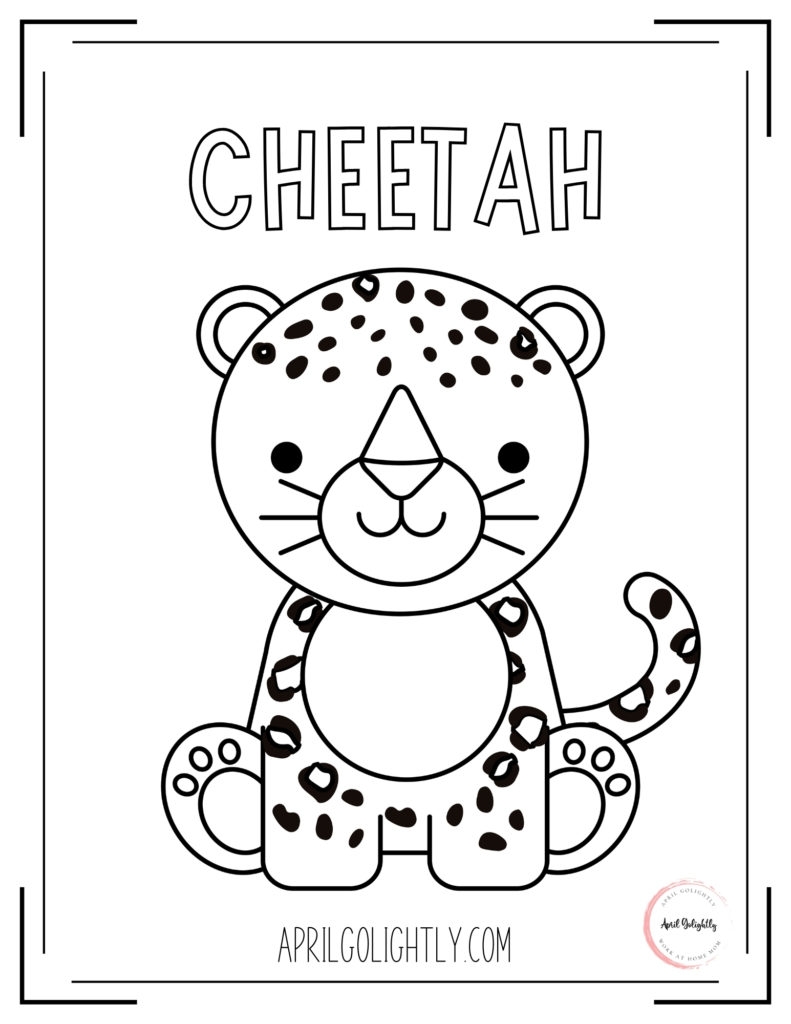 FREE Printable Animals Coloring Book April Golightly