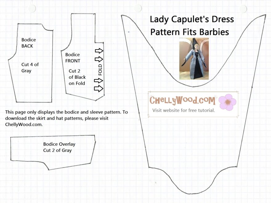 FREE Printable Barbie Doll Clothes Patterns Free Doll Clothes Patterns