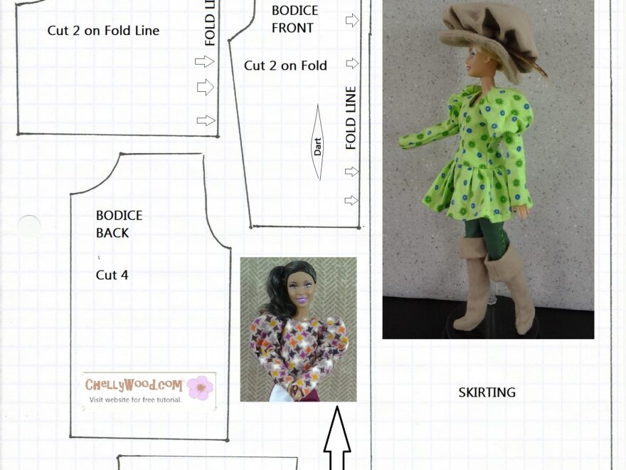 FREE Printable Barbie Doll Clothes Patterns Free Doll Clothes Patterns