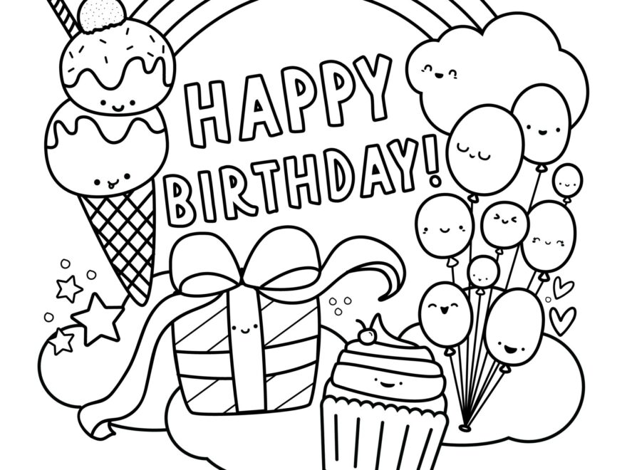 Free Printable Birthday Coloring Pages Cute Coloring Pages For Kids