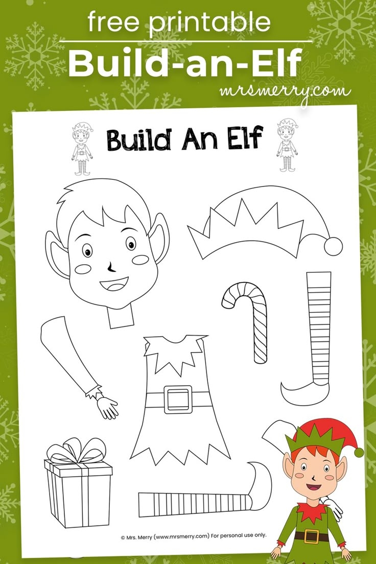 elf pattern printable elf pattern printable