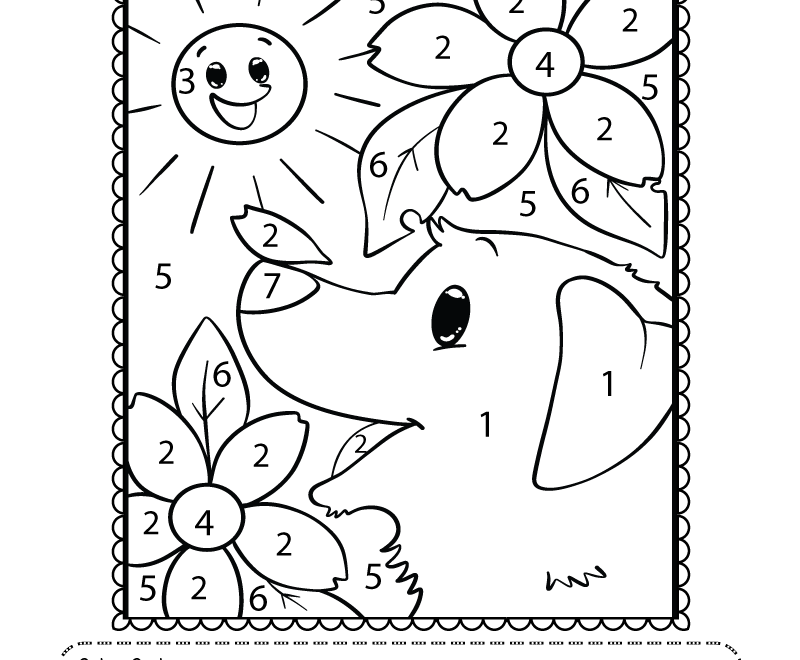Free Printable Color By Code Worksheet