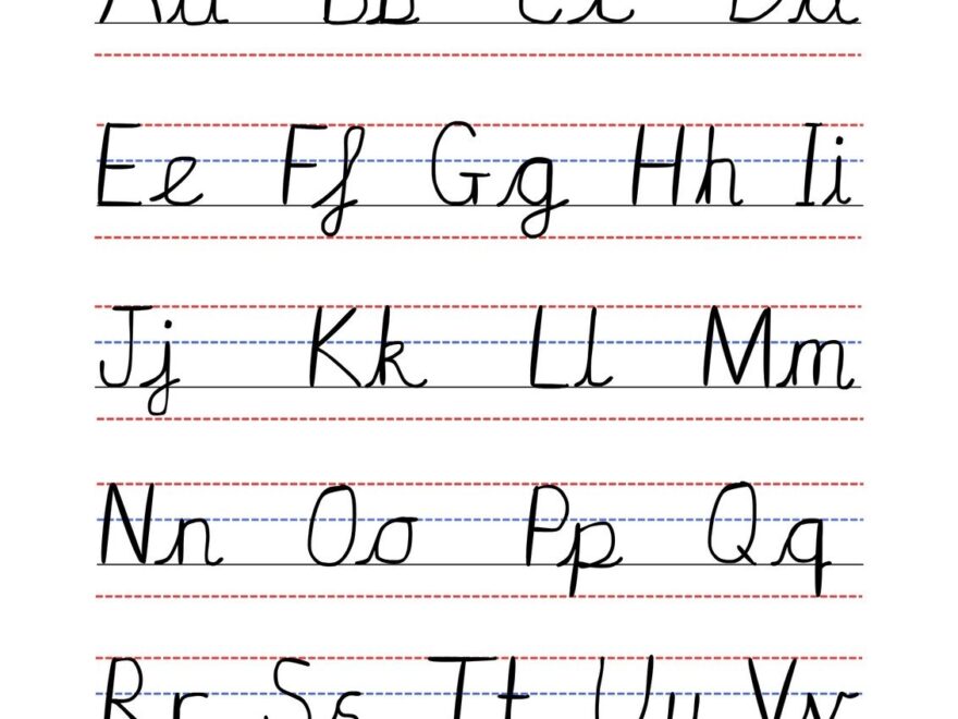 Free Printable Cursive Writing Worksheet Templates Canva