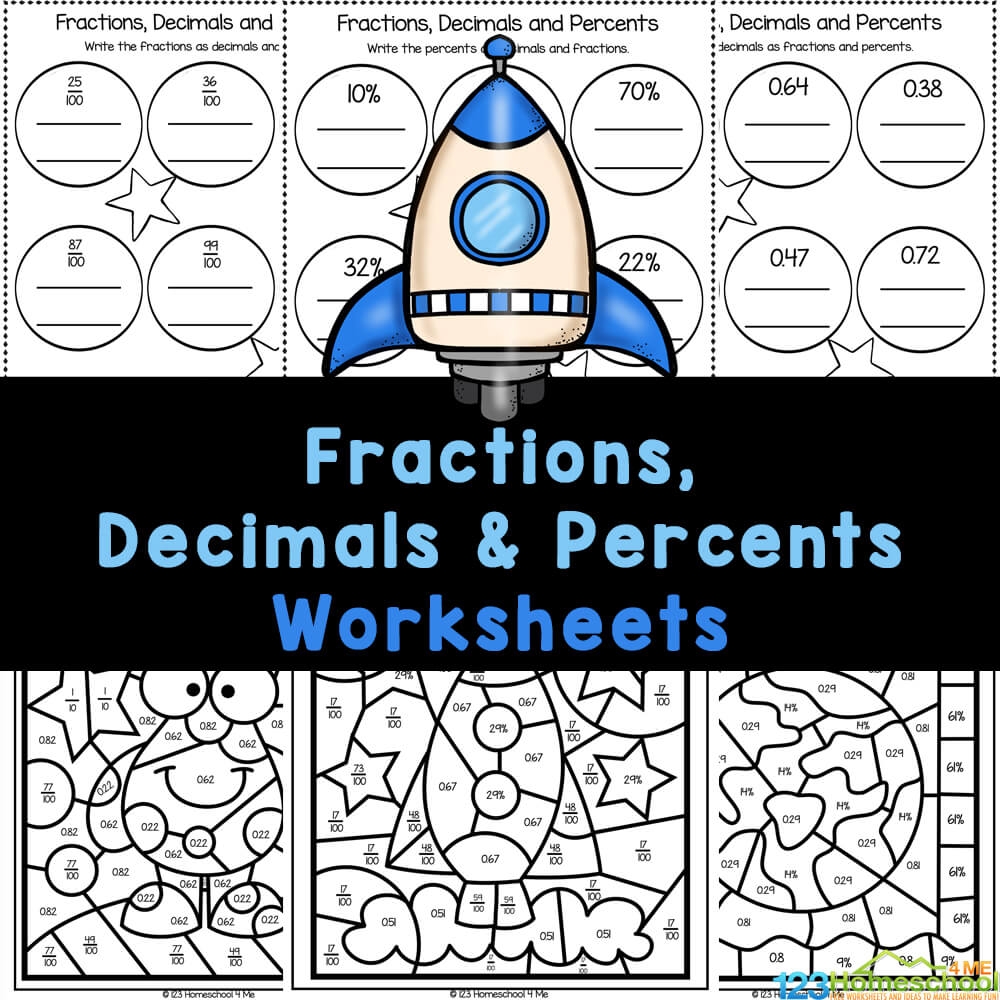 FREE Printable Decimals Fractions And Percents Worksheets FREE Printable Decimals Fractions And Percents Worksheets