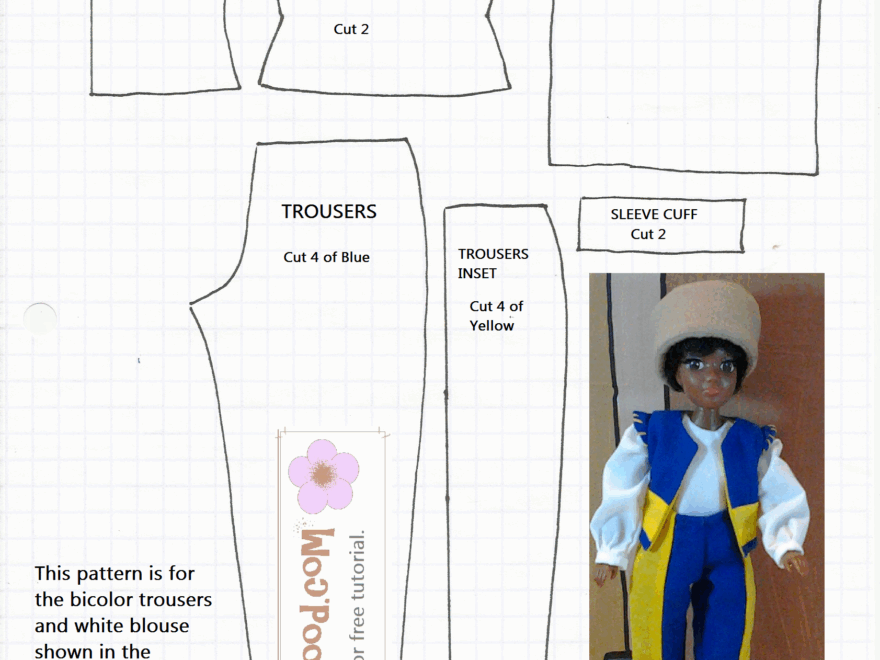Free Printable dollclothes Patterns For 8 inch dollhouse dolls ChellyWood Free Doll Clothes Patterns