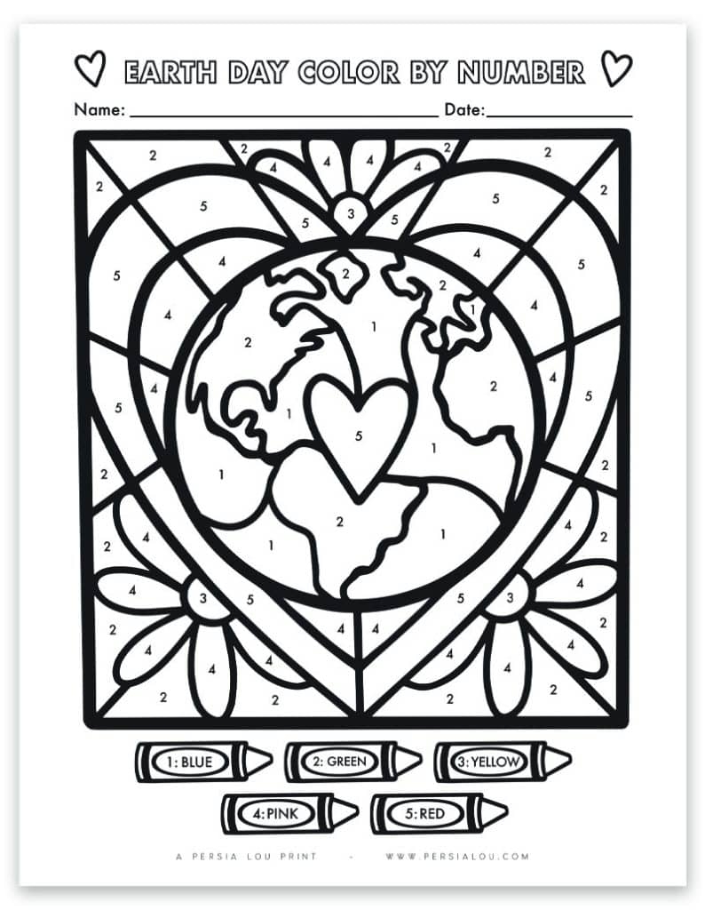 free printable color by number