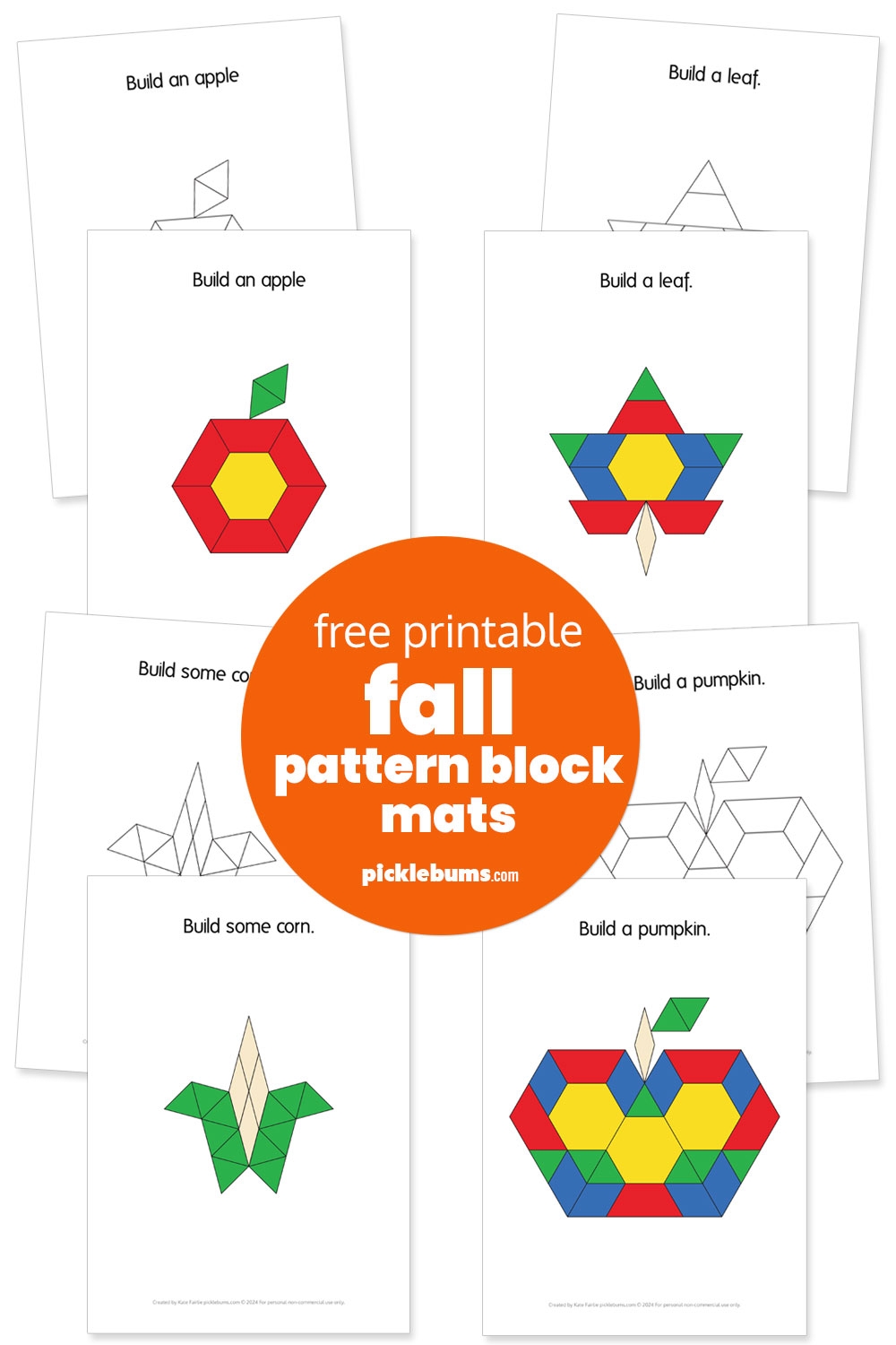 Free Printable Fall Pattern Block Mats Picklebums Free Printable Fall Pattern Block Mats Picklebums