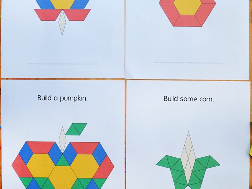Free Printable Fall Pattern Block Mats Picklebums