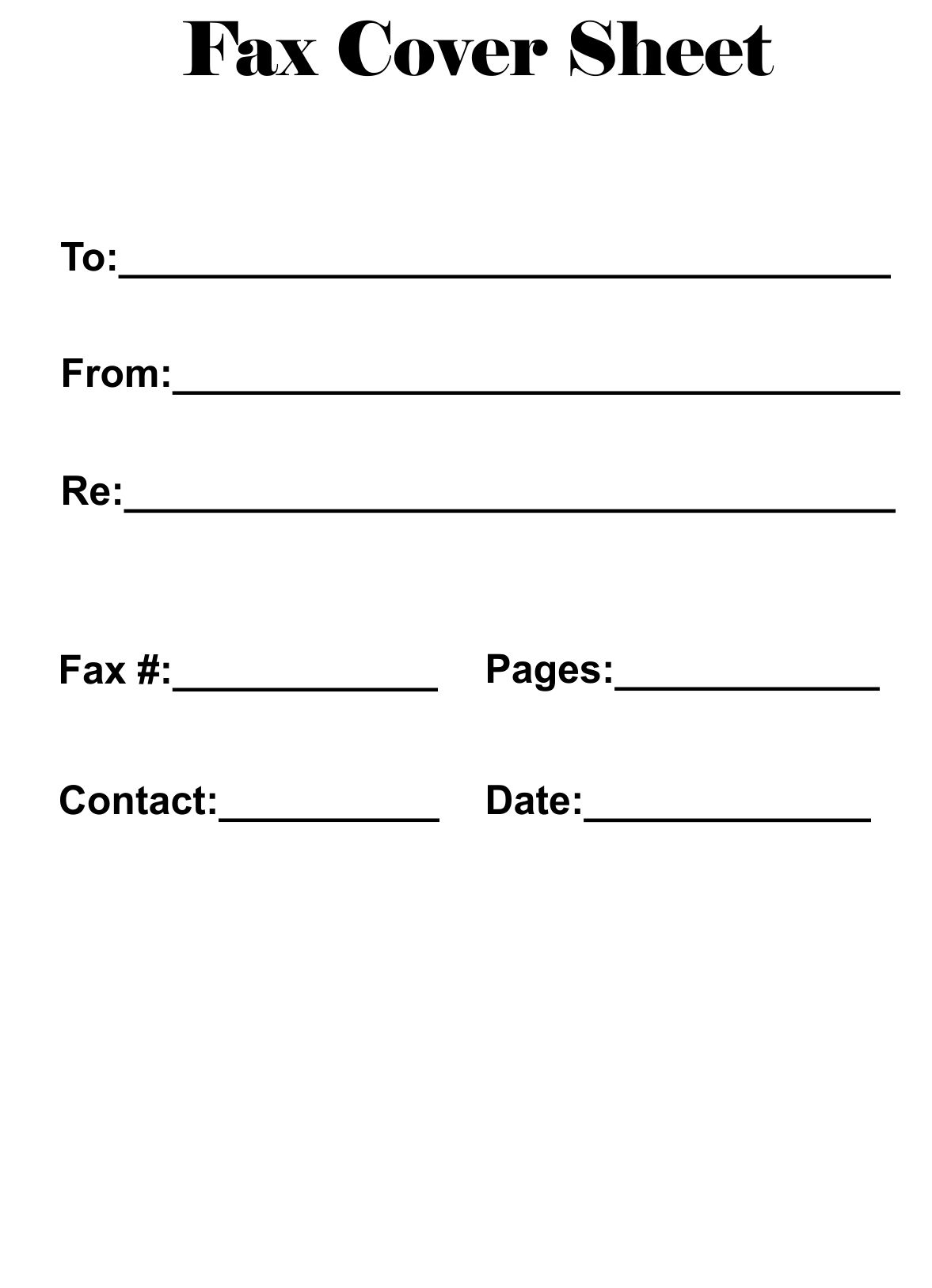 printable fax cover page printable fax cover page