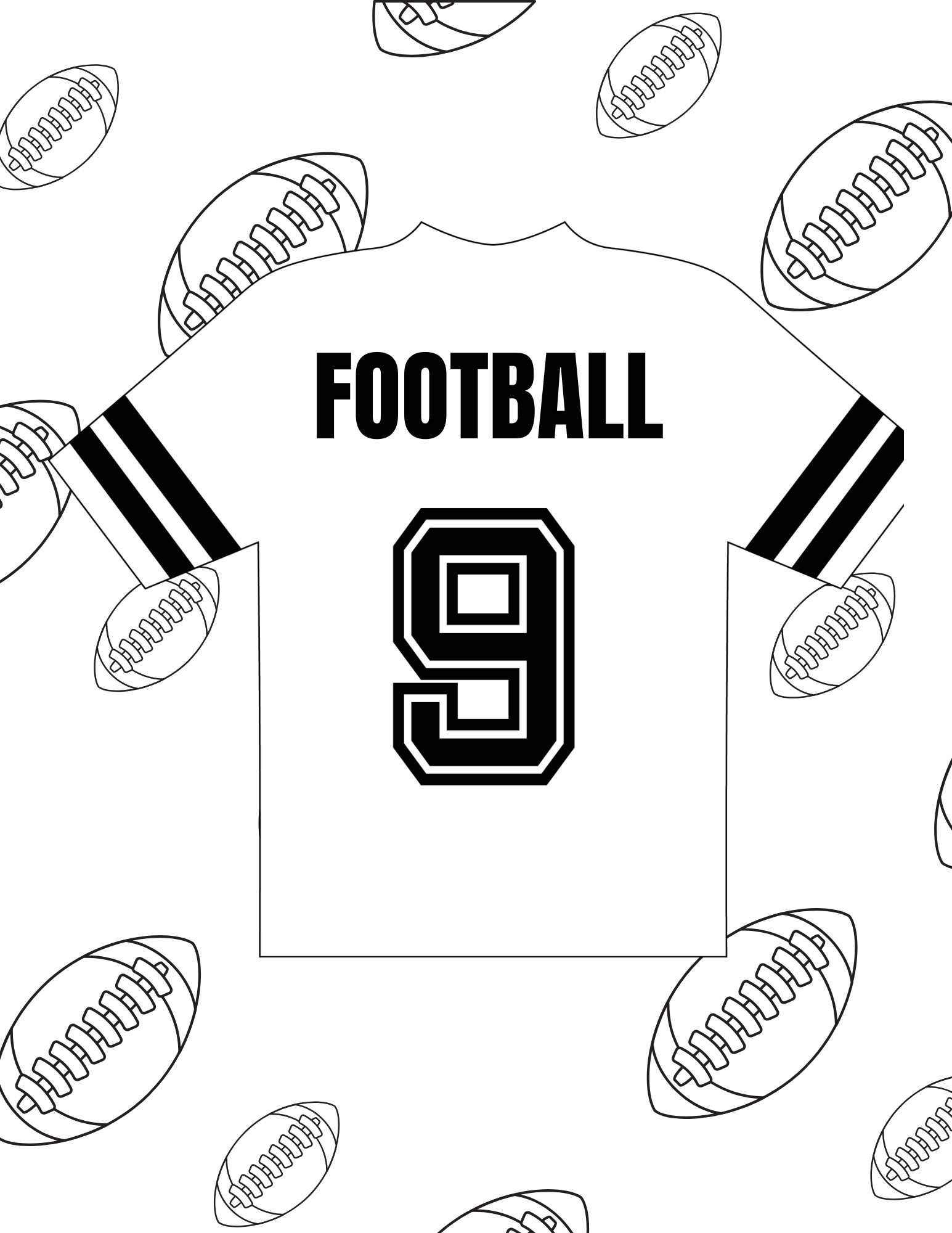 printable football coloring pages