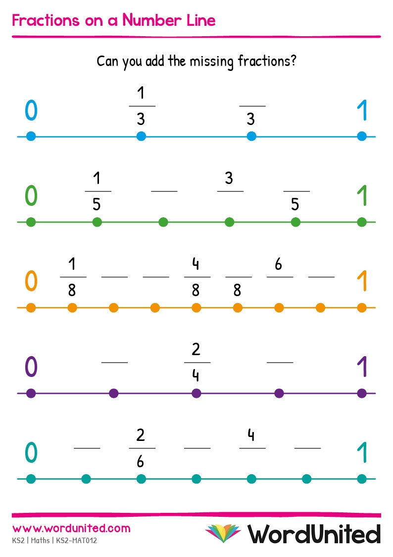 Free Printable Fractions On A Number Line Worksheets Worksheets Library