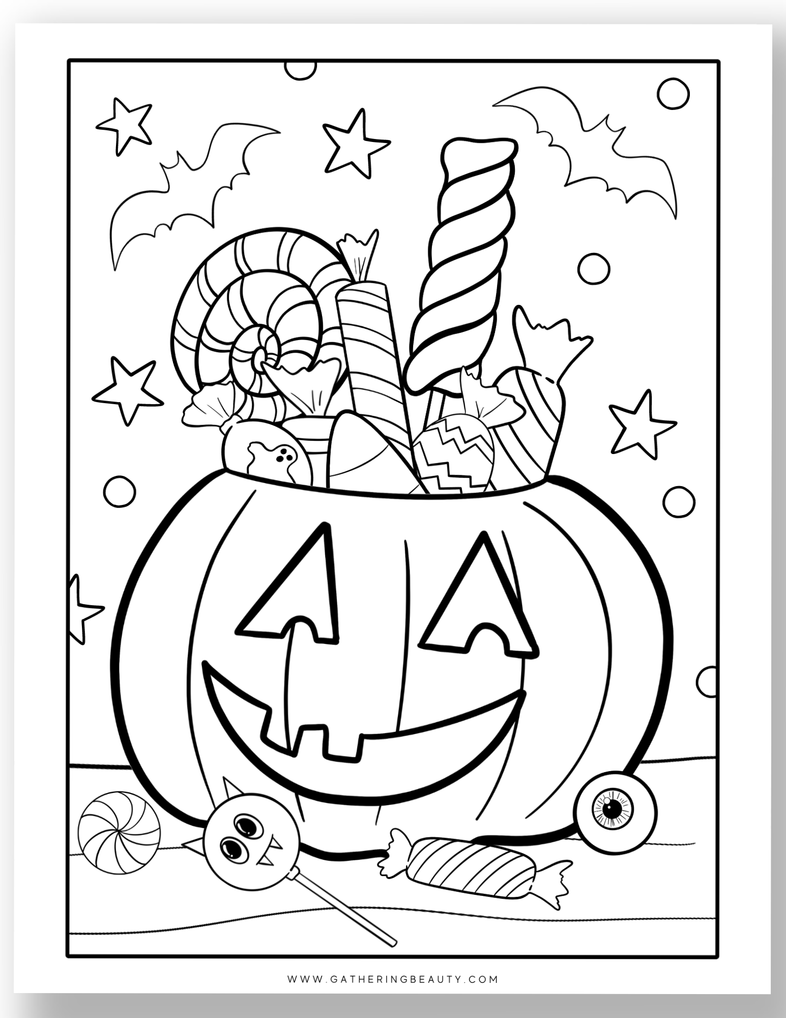 halloween printable color pages