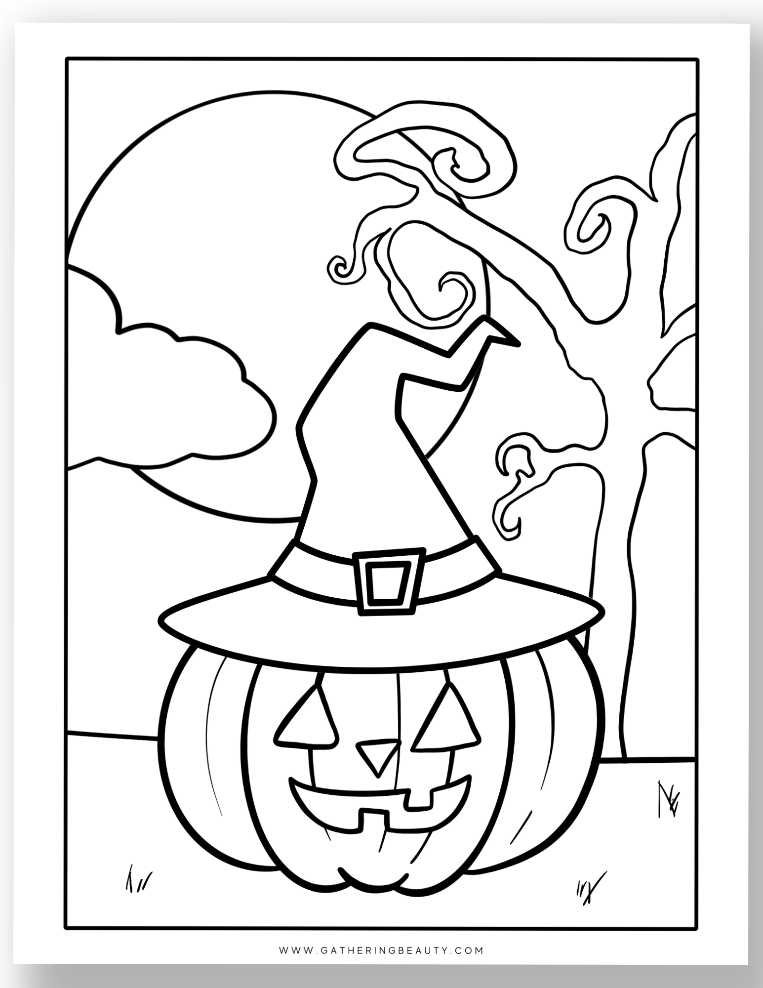 Free Printable Halloween Colouring Pages Gathering Beauty